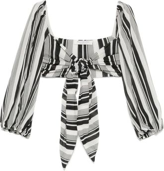 Philosophy di Lorenzo Serafini Top a righe corta - Nero