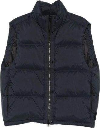 Stone Island Seamless Tunnel Nylon Down-TC Vest - Heren - Bodywarmers - Blauw - L - Nylon - Jassen