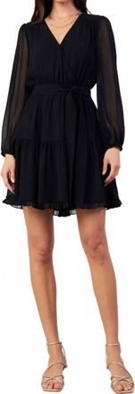 Current Air Long Sleeve Surplus Mini Dress In Black