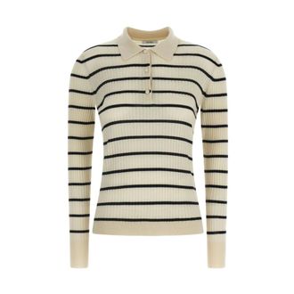 Max Mara Cashmere Knitwear, female, Beige, Size: XL Gitano Polo Sweater