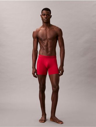 Calvin Klein Mens Tonal Logo Micro Boxer Brief - Red - XL