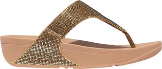 FitFlop Fit Flop Lulu Glitterball-sandalen met teenband en sleehak voor dames (Goud)