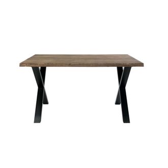 Moloo Mesa de comedor para 4 personas 140 cm en roble ahumado macizo