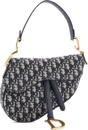 Dior Saddle Handbag Oblique Canvas Medium shoulder bag - Blu