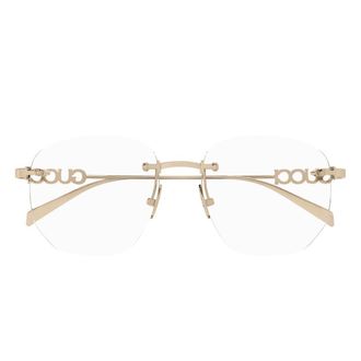 Gucci Glasses, unisex, Yellow, Size: 54 MM Optical Frame