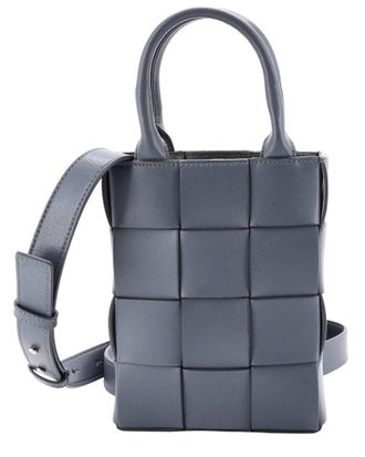 Bottega Veneta Cassette Convertible Tote Maxi Intrecciato Mini (Authentic Pre- Loved)