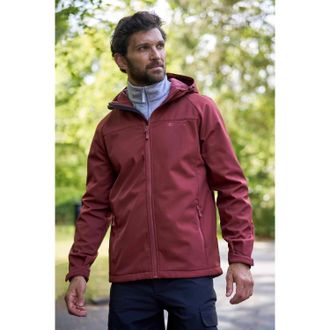 Mountain Warehouse Heren Exodus Waterdichte Soft Shell Jas (Donkerrood)