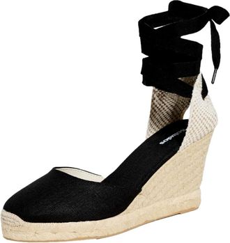 Soludos Marseille Wedge Espadrille Espadrille Black FWT1101-001 Womens