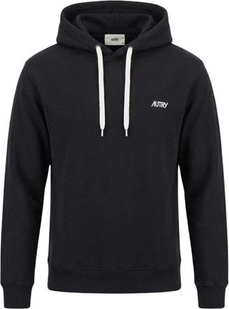 Autry Hoodies & sweatvesten, Heren, Zwart, M, Katoen, Embroidered Logo Hoodie