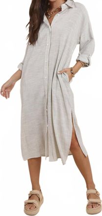 Sadie & Sage Mojave Duster Shirt Dress In Ivory/black