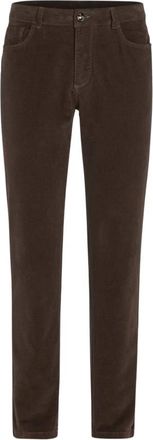 Oscar Jacobson Corduroy Broek met Vijf Zakken - Heren - Straight fit broeken - Bruin - W30 L32 - Broeken