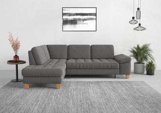 Sit&more Ecksofa »Westham L-Form« mit Ottomane, mit oder ohne Bettfunktion, Bettkasten, Verstellung