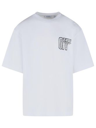 Off-white Motion Arrow White Cotton T-Shirt