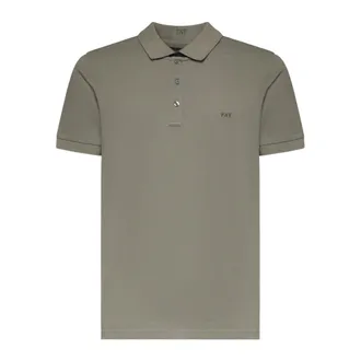 Fay Polo Shirts, male, Gray, Size: 2XL Polo Collar Piquet Str. Bicolor