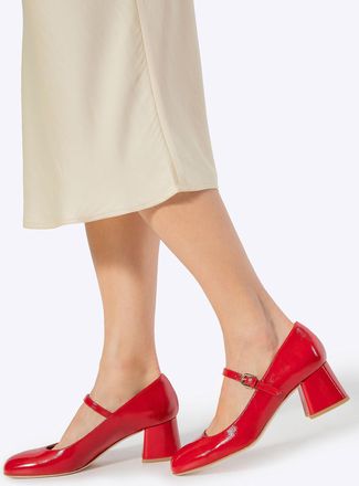 Wittchen Dames rode leren pumps met bandje