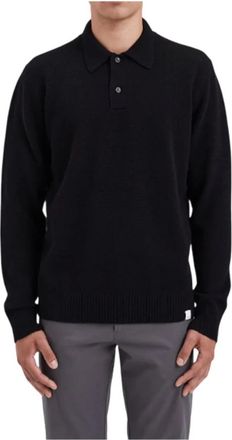 Norse Projects Standard Merino Lamswollen Polo - Heren - Polos - Zwart - S - Wol - Tops