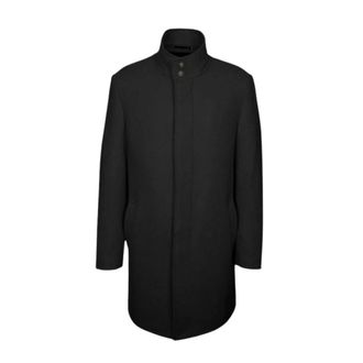 Karl Lagerfeld Basic Jas - Heren - Mantel - Zwart - 2XL - Wol - Jassen