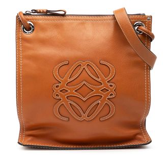 Loewe Tan Leather Anagram Crossbody
