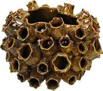 Kersten Vase Keramik Senfgelb B: 36 cm