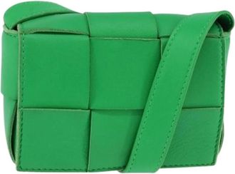 Bottega Veneta Pre-owned Cross Body Bags, female, Green, Size: ONE SIZE Pre-owned Vintage Shoulder Bag