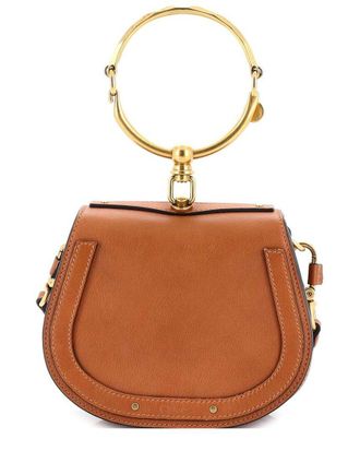 Chlo&eacute; Brown Sheep Leather Nile Crossbody Small (Authentic Pre-Loved)