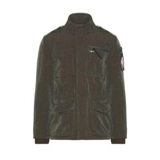 Aeronautica Gewatteerde katoenmix safari jas - Heren - Zomerjassen - Groen - 2XL - Katoen - Jassen