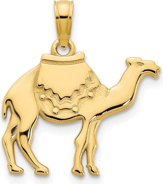 Diamond2Deal 14k Yellow Gold Camel Charm Pendant