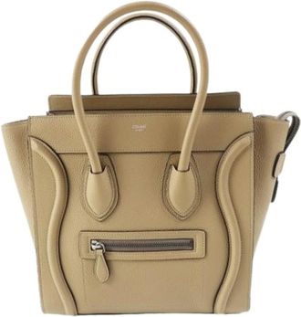 Celine Pre-owned Handbags, female, Beige, Size: ONE SIZE Pre-owned Vintage Handbag