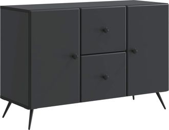 vidaXL Aparador Con Caj&oacute;n Negro 89 X 34,5 X 60 Cm Madera De Ingenier&iacute;a Vidaxl