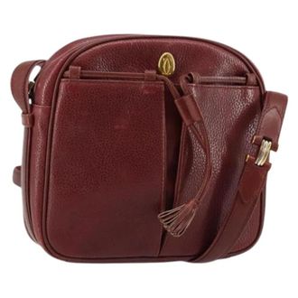 Cartier Pre-owned Vintage Leren Crossbody Tas - Dames - Vintage Schoudertas - Rood - ONE Size - Leer - Vintage