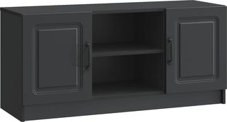 vidaXL Mueble De Tv Negro 102 X 34,5 X 47 Cm Madera De Ingenier&iacute;a Vidaxl