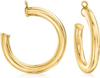 Ross-Simons 14kt Yellow Gold Hoop Earring Jackets