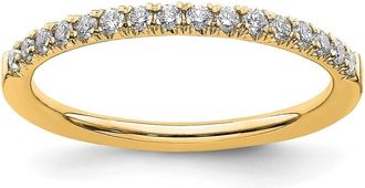 Diamond2Deal 14k Gold Lab Grown Diamond Wedding Band Ring 1/4Ct Clarity- VS Color- G-H