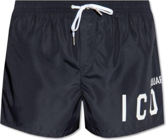 Dsquared2 Mid-Length Black Swim Shorts