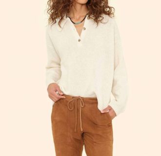 Xirena Ethan Collared Sweater In Frost
