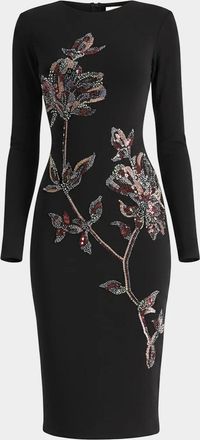 Helsi Ivy Sequin Floral Bodycon Midi Dress