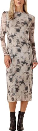 Modstr&ouml;m Kleedjes, Dames, Veelkleurig, XS, Kleurrijke Midi Jurk voor Herfst/Winter