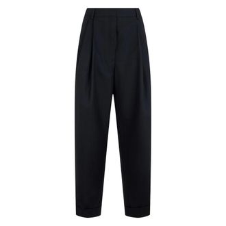 Dries Van Noten Pantaloni a gamba larga con pinces - - Trousers - Donna - Blu - M