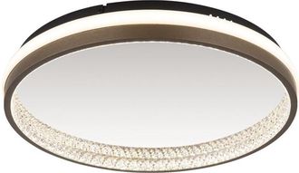 Globo Lighting Lámpara de techo LED semiempotrada integrada, color negro mate, 3000-6000 K