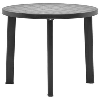 vidaXL Mesa De Jard&iacute;n De Pl&aacute;stico Gris Antracita 89 Cm Vidaxl