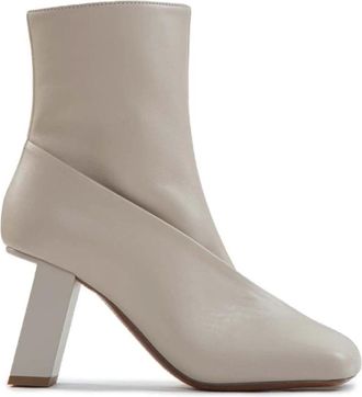 Vic Mati&eacute; Schoenen, Dames, Beige, 37 EU, Leer, H08 Panton - Ivoor gevouwen enkellaars