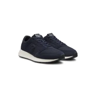 BOSS Suede-trim trainers with Double B monogram