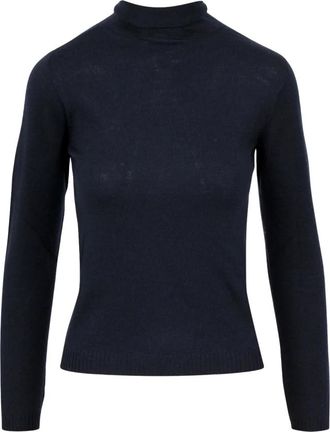 Gran Sasso Jersey de cuello alto - Knitwear - Mujer - Azul - 3XL