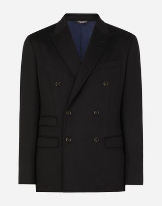 Dolce & Gabbana Deconstructed Double-breasted Cashmere Jacket - Man Suits And Blazers Blue 44