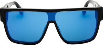 Off-white Unisex Syracuse Black Framed Blue Mirror Sunglasses - One Size