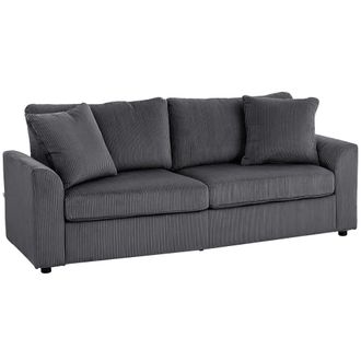 HOMCOM Sof&aacute; 3 plazas 212x80x88 cm gris oscuro