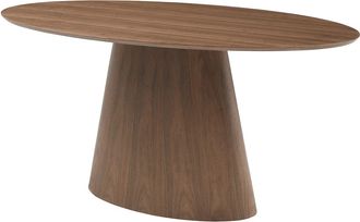 Vente-Unique Mesa de comedor 6 personas chapado nogal - Natural oscuro - ANTELADA