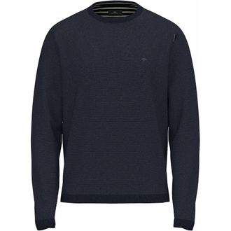 Fynch-Hatton Klassieke Rib Gebreide Trui - Heren - Truien - Blauw - Maat: 2XL