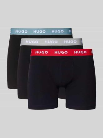 HUGO BOSS Skinny Fit Trunks aus Baumwoll-Mix im 3er-Pack in Black, Gr&ouml;&szlig;e XXL