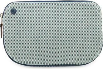 Herm&egrave;s Marine Blue Cotton Leather Pouch (Pre-Owned)